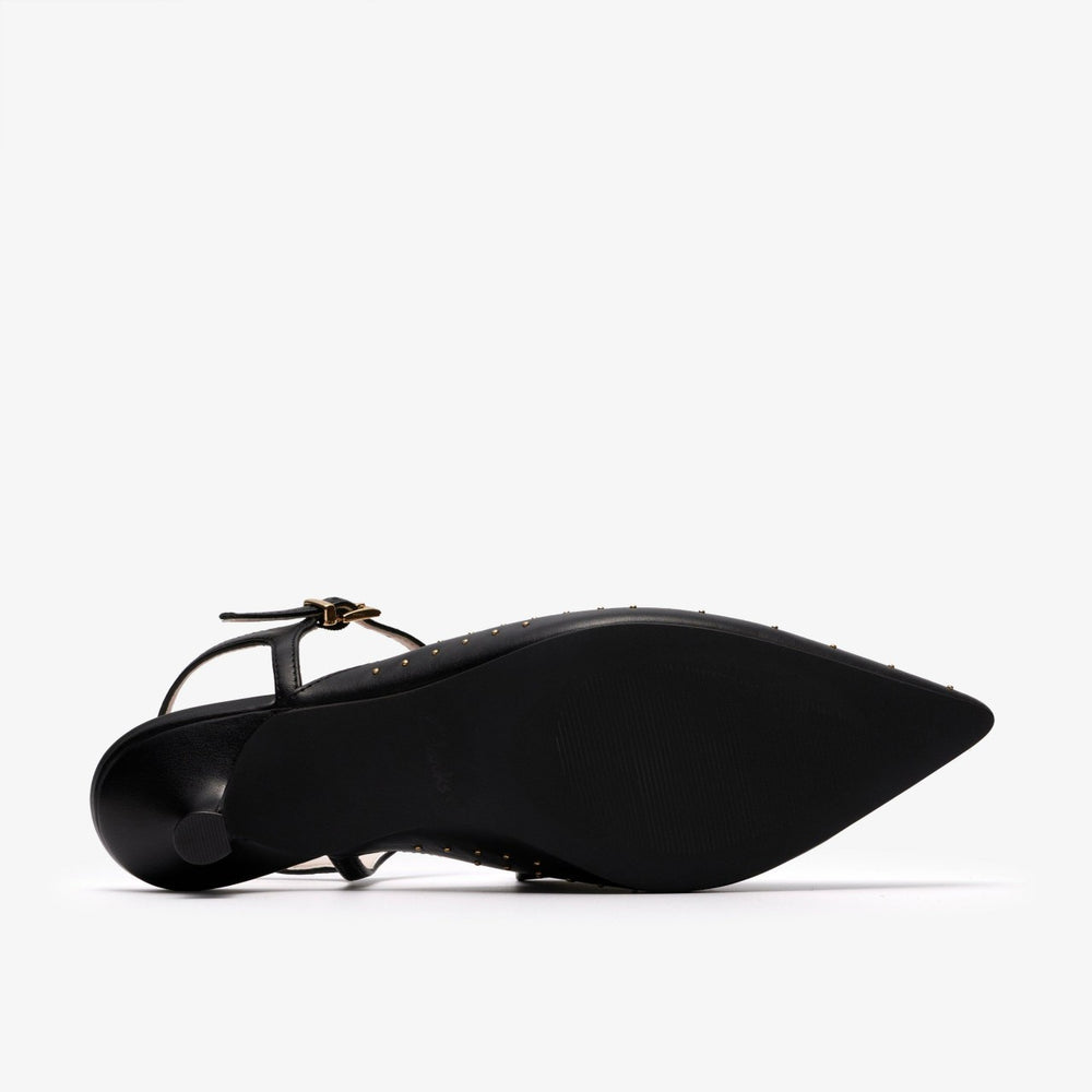 Pisa Stud Black Leather | Clarks Sale - Women