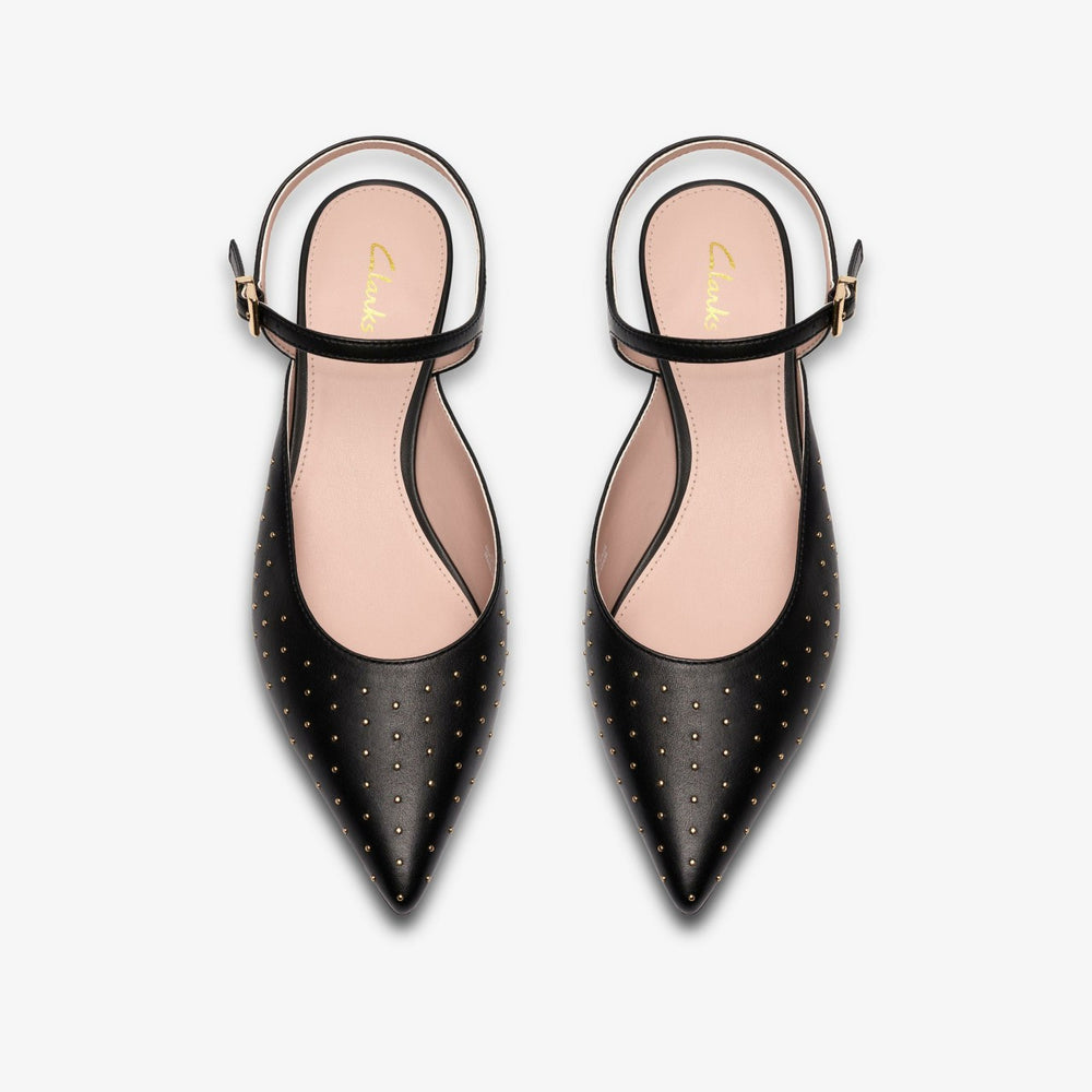 Pisa Stud Black Leather | Clarks Sale - Women