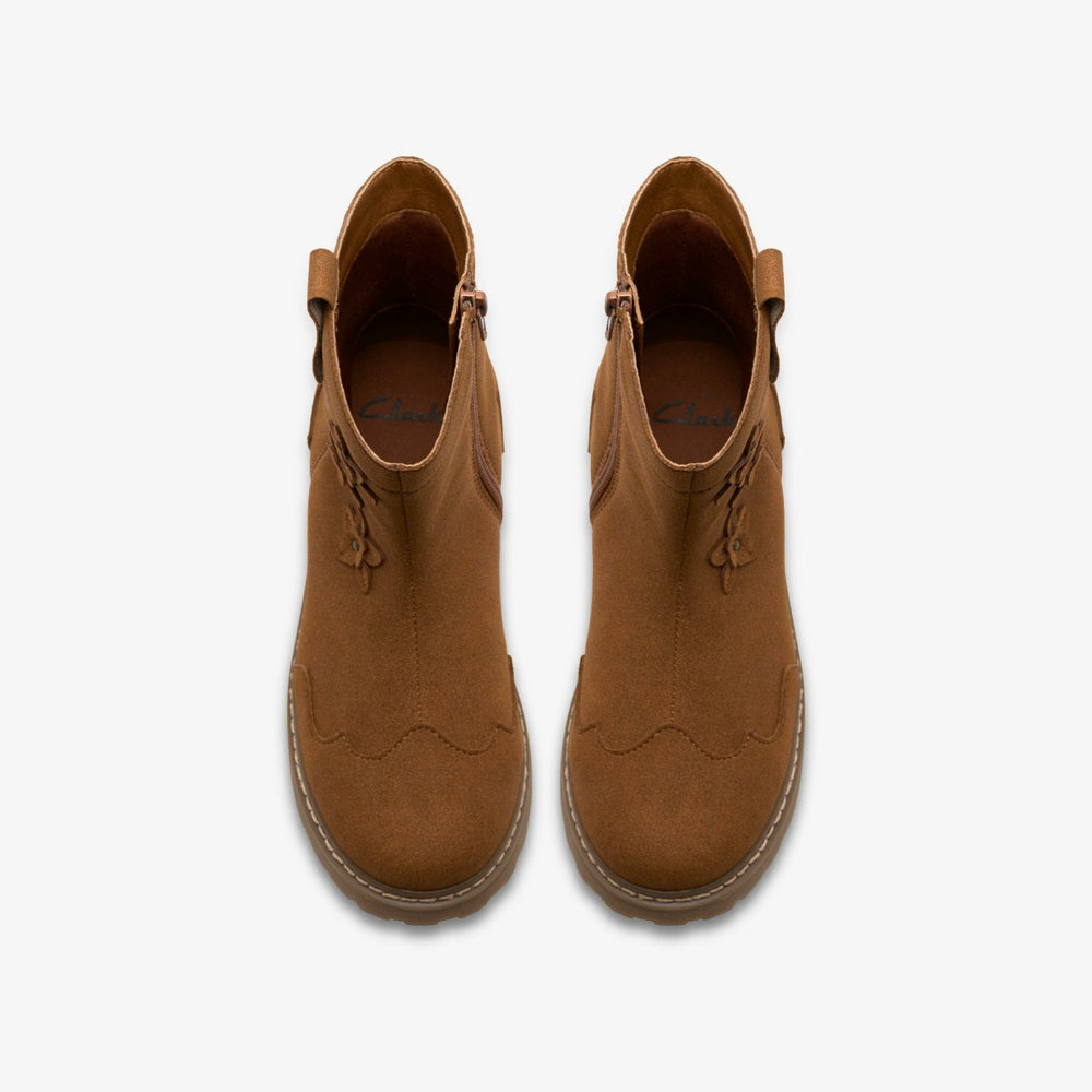 Adelaide Mid Kid Tan | Clarks online - Kids