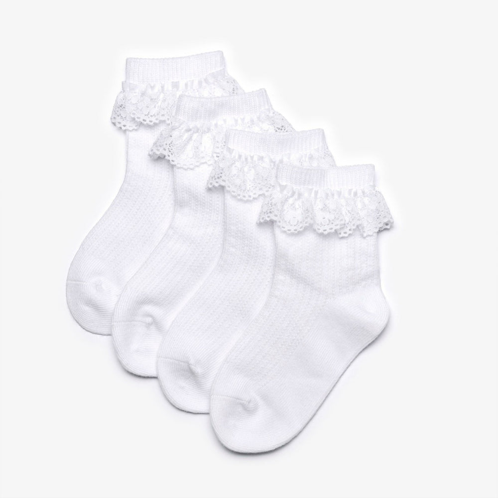 Frilly Socks White 4 Pack 1-2 Years White | Clarks discount - Kids